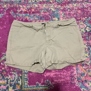 American Eagle Midi Khaki Shorts